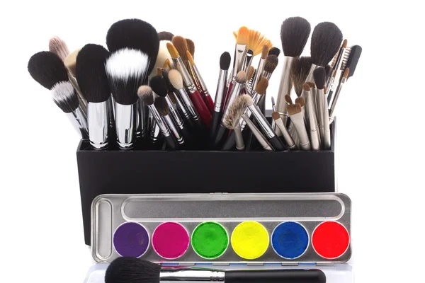 Brushes and palette — Stock Photo, Image