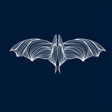 Bat on blue