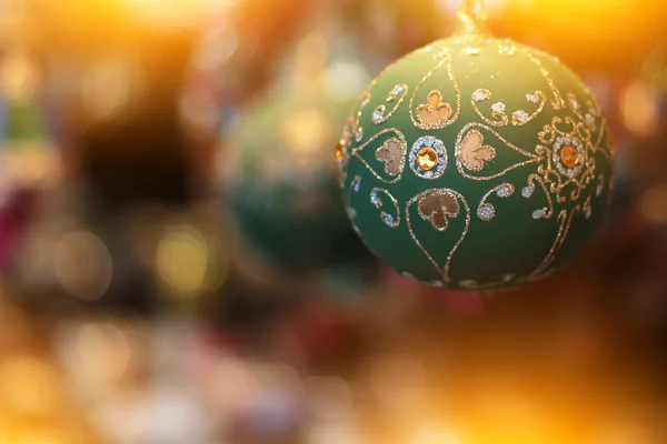 Green Christmas bauble — Stock Photo, Image