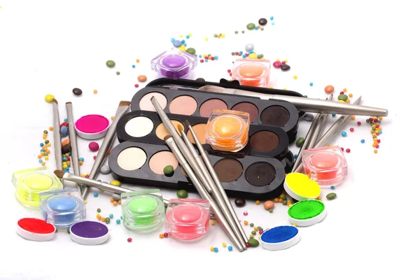Kolorowy makijaż zestaw — Zdjęcie stockowe