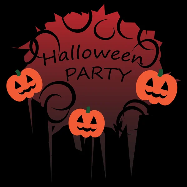 Halloween party pumpkins — Stock Vector
