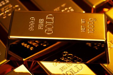 Metal rezervi için altın. Altın külçeleri altın külçeleri için. Altın külçeli altın lüks. İyi altın kavramı