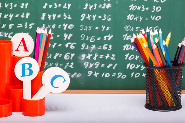 Conjunto de escola colorida — Fotografia de Stock