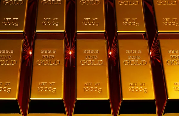 Altın külçeleri. Ticaret için altın. Altın ve bankacılık kavramları. Altın rezervi külçeleri