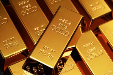 Lüks külçeler için değerli metalden yapılmış altın külçeler. Lüks altın külçeleri. Yatırımda altın külçesi. Birikimleriniz için altın