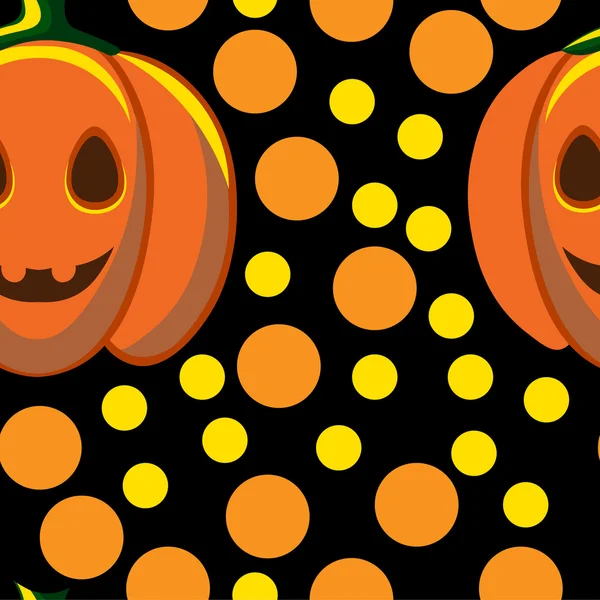 Calabazas y rondas en negro — Vector de stock