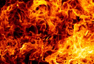 Yangın arka plan için ışık yakar. Ateş kıvılcımları. Yangın arka planı. Ateş etkisi