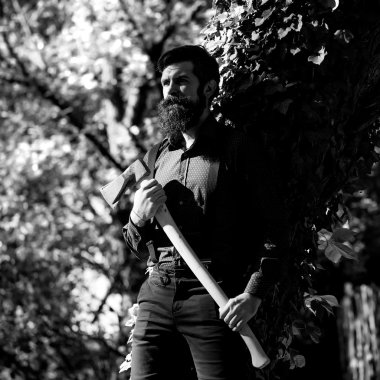 Ormandaki erkek logger