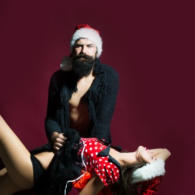 Sexy new year couple