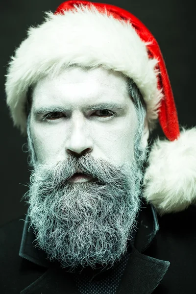 Christmas man with beard — Stok fotoğraf