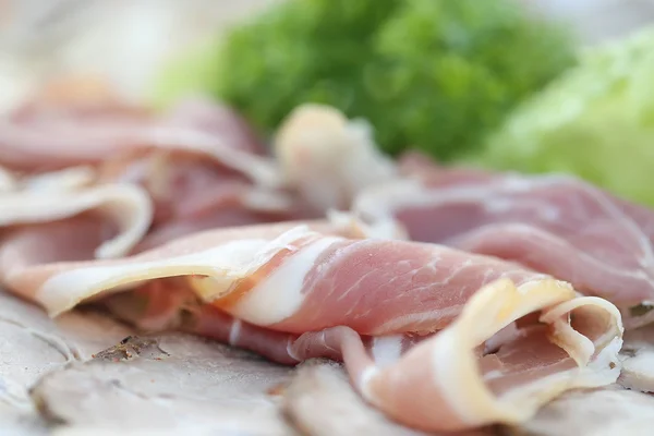Pork sliced ham — Stock Photo, Image