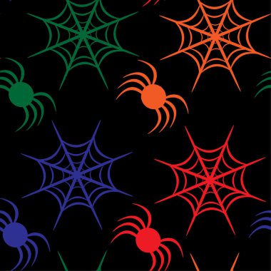 Kesintisiz renkli örümcek ağı