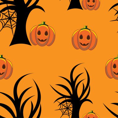 Sorunsuz ağaç üzerinde turuncu kabak