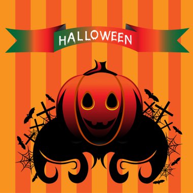 Pumpkin cover on orange