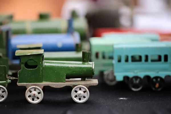 Scaled retro steam train — 图库照片
