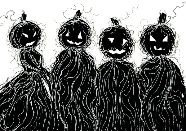 Персонажи Хэллоуина — стоковое фото