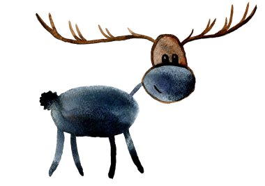 Grey painted deer