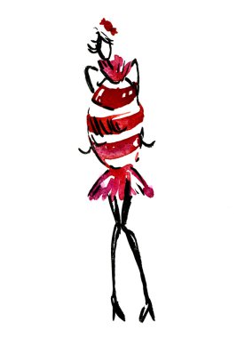 Candy costume party dancing girl