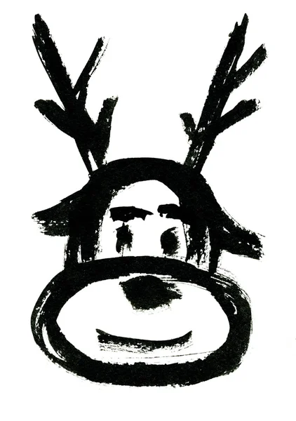 Mask of Christmas deer with staghorns — ストック写真