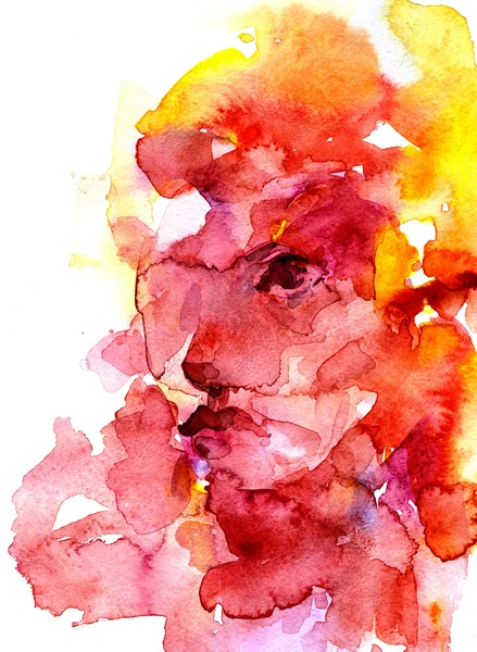 Abstract female face aquarelle — Zdjęcie stockowe