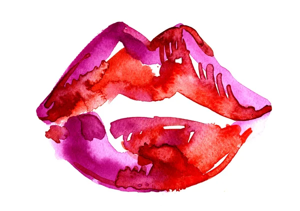 Beautiful plush lips — Zdjęcie stockowe