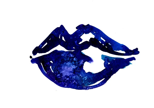 Blue plush lips — Zdjęcie stockowe