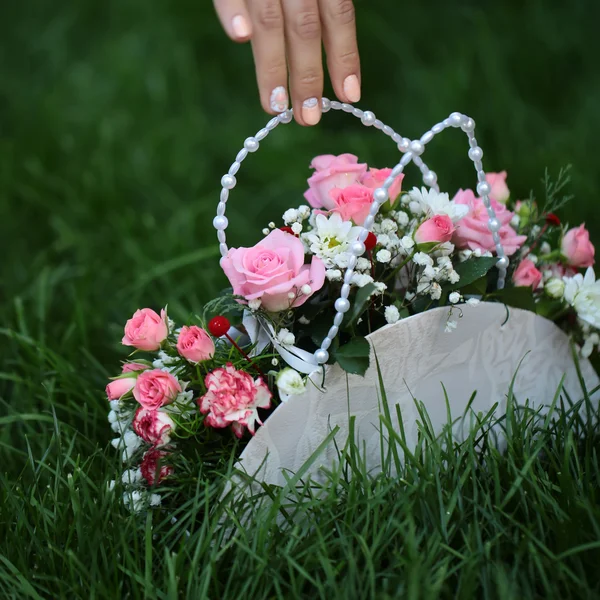 Decorative flowers in bag — 스톡 사진