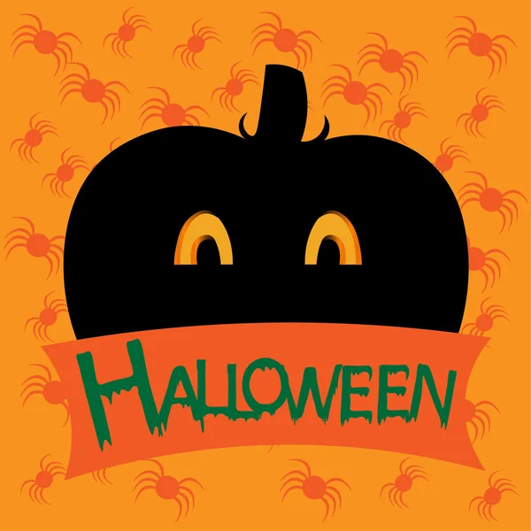 Cubierta de calabaza negra — Vector de stock