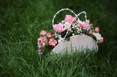 Decorative flowers in bag