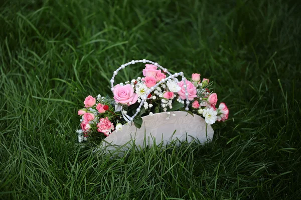 Decorative flowers in bag — Stockfoto