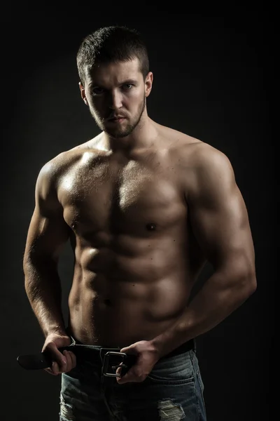 Hombre muscular sexual — Foto de Stock