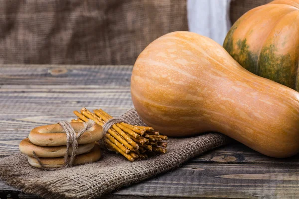 Pumpkins and bunches — Stock Photo, Image