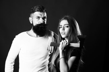 Baltayla genç Çift