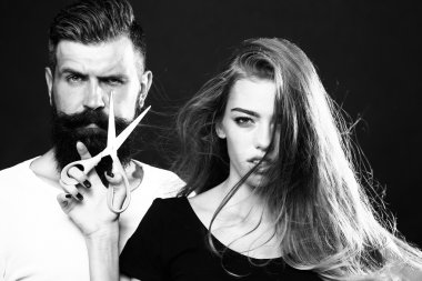 Şık çift makas ile