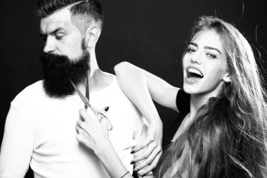 Şık çift makas ile