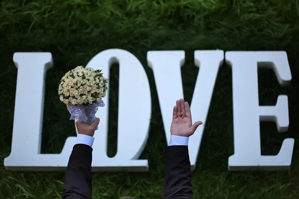 Amor flores do casamento — Fotografia de Stock