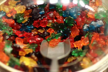 Colorful gummy jelly bears