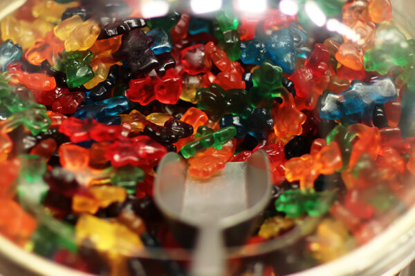 Colorful gummy jelly bears