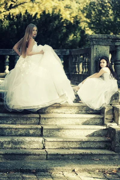 Faded photo of young bride — Stok fotoğraf