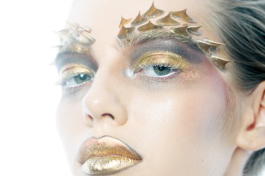 Female makeup with thorns