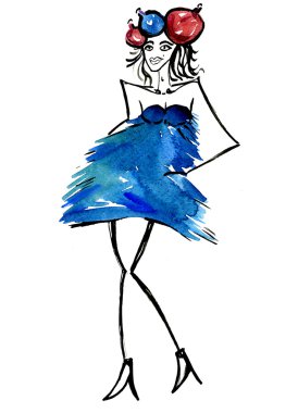 New Year costume party girl