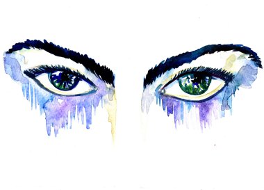Female blue green eyes