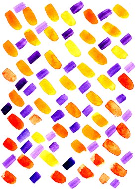 Abstract multicolored brushwork aquarelle clipart
