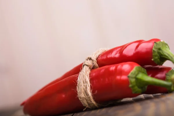 Three ripe peppers cayenne — Stock Photo, Image