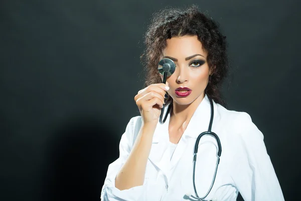 Nurse with stethoscope — Stock Photo, Image