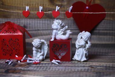 Beautiful valentine holiday composition