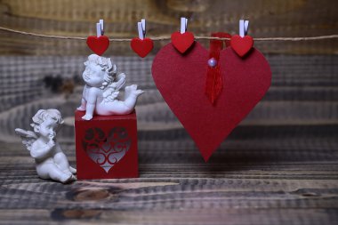 Beautiful valentine holiday composition