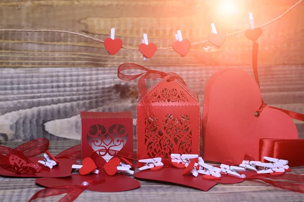 Decoraciones de papel San Valentín — Foto de Stock