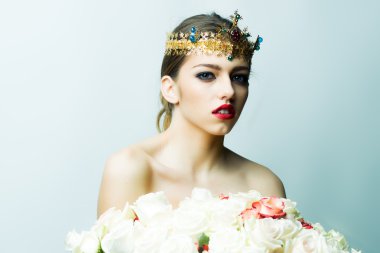 Kraliçe ile gül buketi