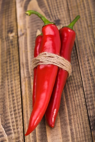 Three chili hot-flavored  peppers — Stok fotoğraf